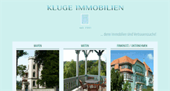 Desktop Screenshot of kluge-immobilien.de